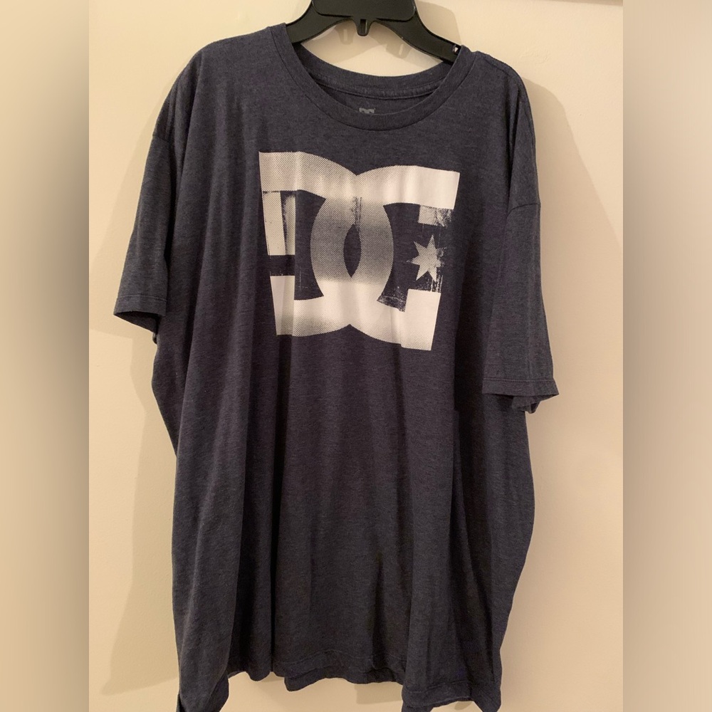 DC Shoes Men's 2XL DC LOGO Heather Blue Shirt XXL